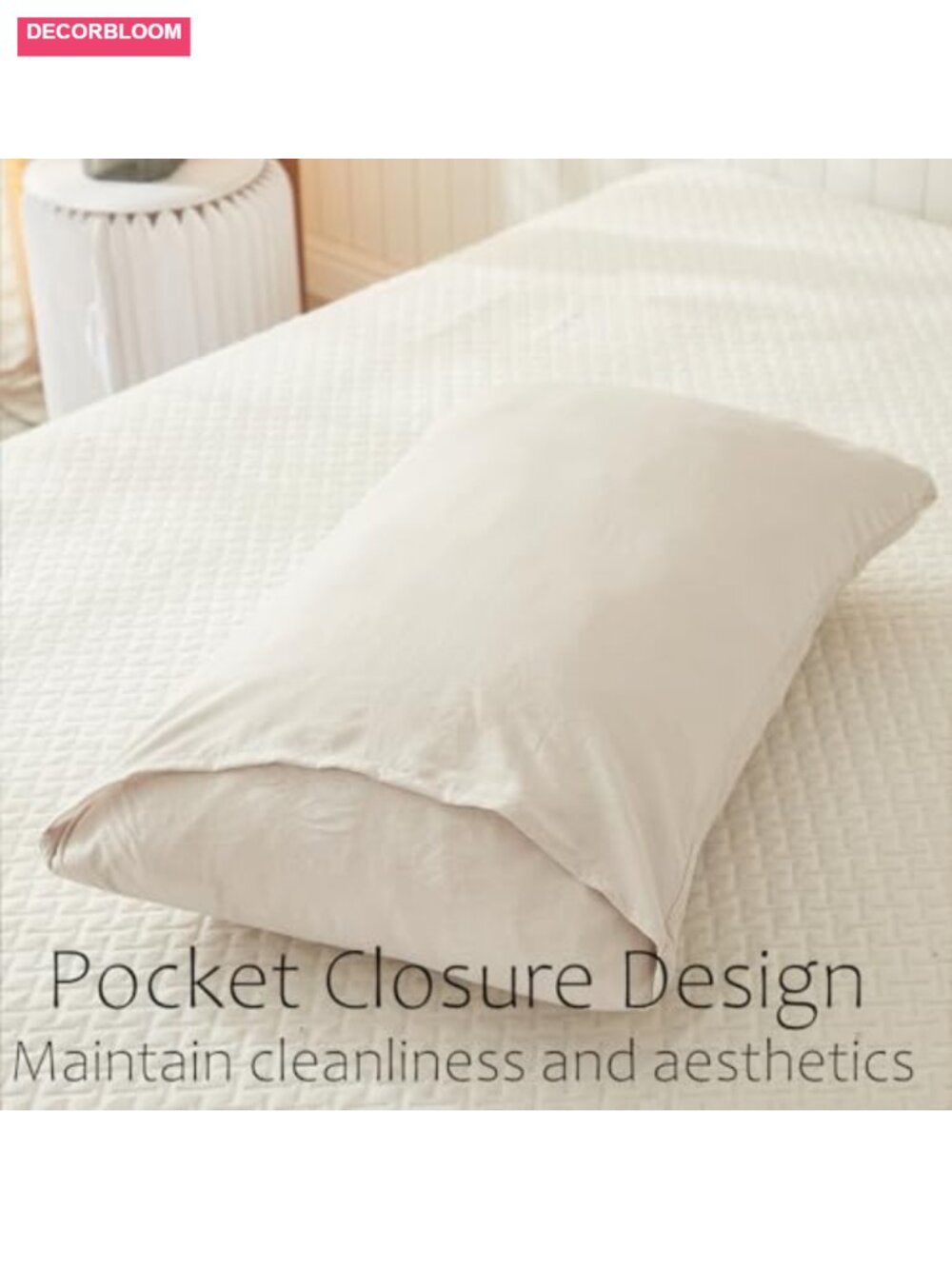 Embroidered Floral Pillowcases Set of 2, 100% Washed Microfiber, Boho Chic, - Picture 4 of 6